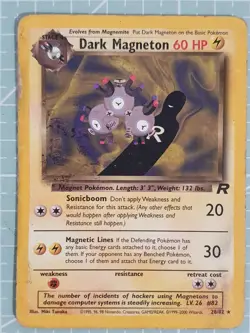 Dark Magneton 28/82 Rare: Team Rocket Pokemon Trading Card Game TCG - Image 1