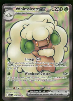 Pokemon Cards Whimsicott ex 157/086 White Flare Ultra Rare NM - Image 1