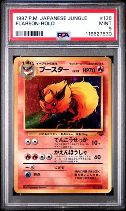 PSA 9 Flareon Holo No. 136 Jungle 1997 Pokemon Card - Image 1