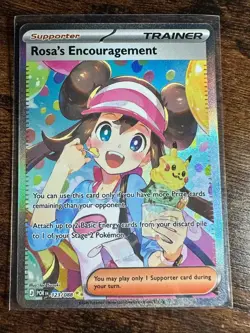 🔥Pokemon TCG Rosa's Encouragement SIR Full Art Holo Trainer Card POR 123/088🔥 - Image 3