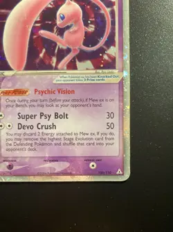 Pokemon Card-Mew Ex-Ex Holon Phantoms-Holo-100/110-ENG-Played - Image 5