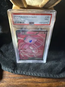 PSA 9 MINT 2023 POKEMON SV2A KO MEW EX SUPER RARE #195 - Image 1