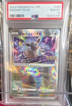Pokemon Radiant Eevee Kagayaku Holo S10b Pokemon GO 055/071 PSA 10 Japanese - Image 1