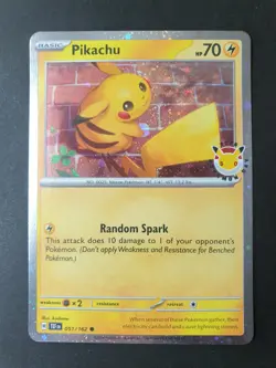 Pikachu COSMOS HOLO 051/162 Pokemon Day STAMPED PROMO | NEAR MINT *Swirl* - Image 1
