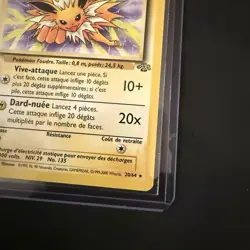 Pokemon TCG Voltali Jolteon 20/64 French Jungle Rare WOTC 1999 - Image 3