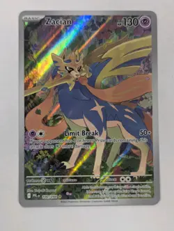 Zacian 100/094 Me02: Phantasmal Flames Holo Pokemon TCG NM - Image 1