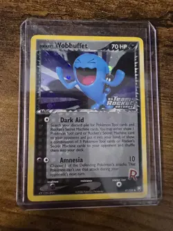Pokemon TCG Rocket's Wobbuffet 47/109 Team Rocket Returns Reverse Holo Stamped - Image 1