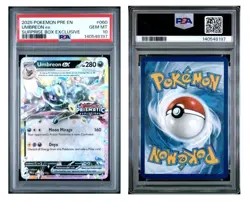 2025 Pokemon Prismatic Evolution Stamped #060 Umbreon Surprise Box PSA 10 - Image 1
