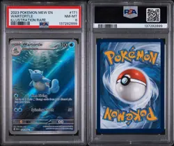 Wartortle 171/165 English Illustration Rare PSA 8 NM-MT 151 2023 Pokemon Card - Image 3