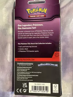 Suicune Knock Out Collection, Sealed, Pokemon TCG, 2 Packs, Promo Card, Sticker! - Image 3