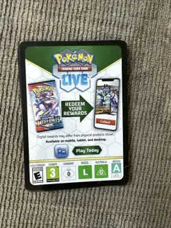 1 Random Pokemon Trading Card Game TCG Live Online Code Card (MESSAGE) - Image 1