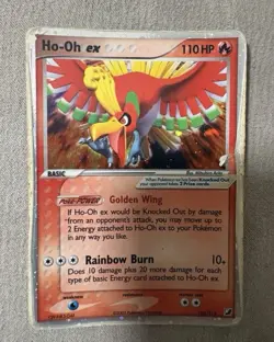 Pokemon Card-Ho-Oh Ex-Ex Unseen Forces-Holo-104/114-ENG-Poor - Image 1