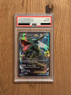 RAYQUAZA EX 2015 POKEMON XY ROARING SKIES RARE 104/108 PSA 8 - Image 1
