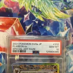 Flareon ex 202/187 PSA 10 SAR Terastal Festival Japanese Pokemon Card Game - Image 2