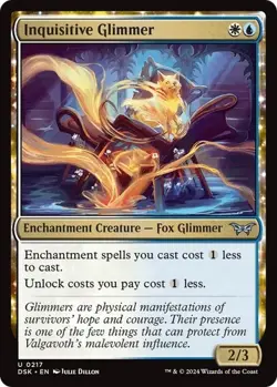 Inquisitive Glimmer #0217 MTG Duskmourn: House of Horror DSK Uncommon Near Mint - Image 1