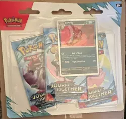 Pokemon Scarlet & Violet Journey Together Booster Pack 3 Packs Scrafty Promo TCG - Image 1