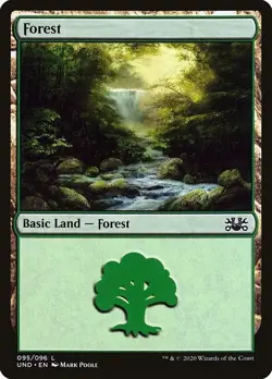 Forest #095/096 MTG Unsanctioned UND Common Basic Land Near Mint - Image 1