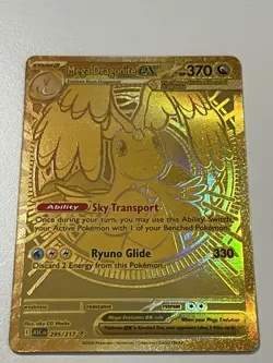Mega Dragonite EX 295/217 Gold Hyper Rare Pokemon Ascended Heroes - Image 1