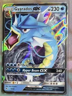 Gyarados GX 16/68 Hidden Fates Ultra Rare Holo GX Pokemon Card - Image 1