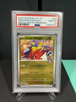 PSA 10 Pokemon Hiroshima's Pikachu - 261/SV-P Japanese Promo Card - Image 1