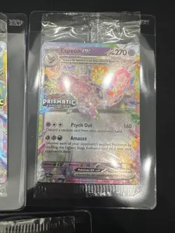 Lot Of 3 Sealed Prismatic Evolutions Stamped Pokemon Promo Cards - Image 3