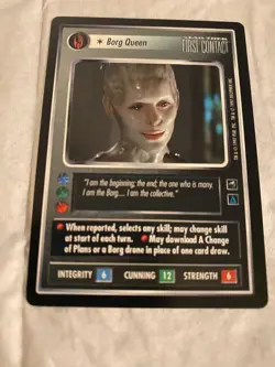 Star Trek CCG 1E First Contact BORG QUEEN Rare Card - Image 1