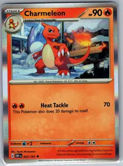 Charmeleon 027/197 Holo SV03: Obsidian Flames - Pokemon Card - NM - Image 1