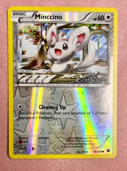 Minccino | 86/124 | Fates Collide | 2016 Pokemon Common | Reverse Holo | LP - Image 1