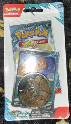 Pokemon TCG Journey Together Scraggy Checklane Blister Sealed *multiple - Image 1