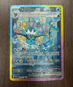 Vaporeon ex 149/131 Hyper Rare Prismatic Evolutions Pokemon - Image 1