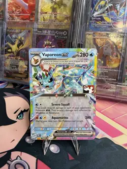 POKEMON VAPOREON EX PRIZE PACK 023/131 SV: PRISMATIC EVOLUTIONS HOLO NM/M - Image 1