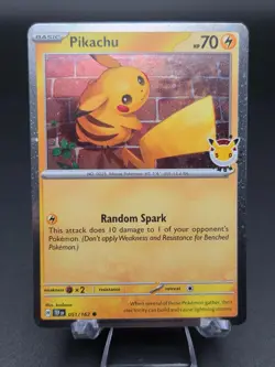 Pokemon TCG Pikachu 051/162 2026 Pokemon Day Stamped Promo Cosmos Holo Pikachu - Image 1