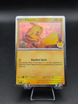Pokemon TCG Pikachu 051/162 2026 Pokemon Day Stamped Promo Cosmos Holo Pikachu - Image 2