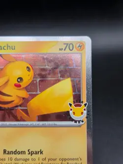 Pokemon TCG Pikachu 051/162 2026 Pokemon Day Stamped Promo Cosmos Holo Pikachu - Image 4