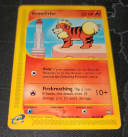 Pokemon TCG NM Growlithe 80/147 Aquapolis Regular Common e-Reader - Image 3