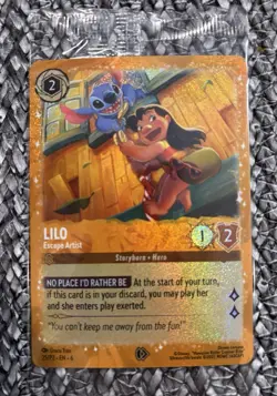 Disney Lorcana-Lilo-Escape Artist-#25/P2 Promo Gold Foil Sealed NM - Image 1