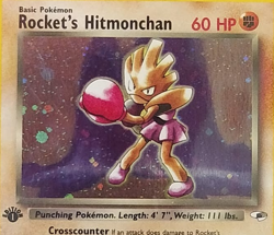 2000 Pokemon 1st Edition Gym Heroes Rocket's Hitmonchan # 11 Holo WOTC _ PSA 9 - Image 3