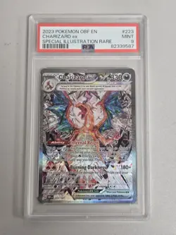 2023 POKEMON OBF EN-OBSIDIAN FLAMES SPECIAL ILLUSTRATION RARE CHARIZARD EX PSA 9 - Image 1