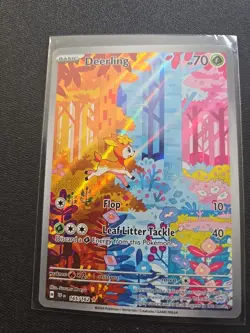 Pokemon TCG Deerling Holo Illustration Rare Card 165/162 - Image 2