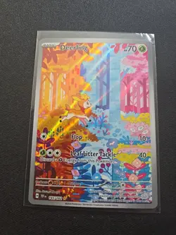 Pokemon TCG Deerling Holo Illustration Rare Card 165/162 - Image 3