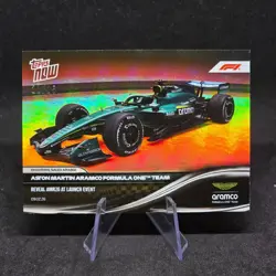 2026 Topps NOW F1 ASTON MARTIN Reveals AMR26 at Launch Event Orange Foil /25 #10 - Image 1