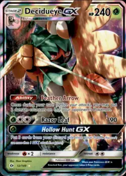 Decidueye GX Holo Ultra Rare SM Base Set 12/149 NM - Image 1