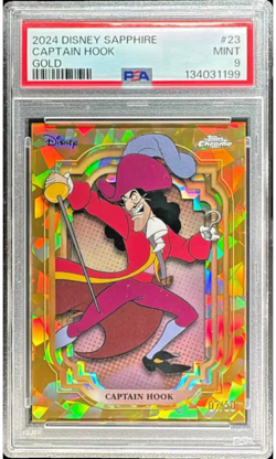 2024 Topps Chrome Disney - Captain Hook Gold Sapphire /50 PSA 9 - Image 1