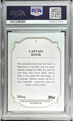 2024 Topps Chrome Disney - Captain Hook Gold Sapphire /50 PSA 9 - Image 2