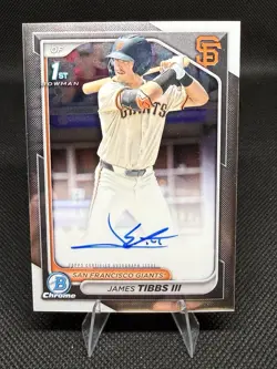 🔥 2024 Bowman Draft Chrome James Tibbs III 1st Bowman Auto Giants - Image 1