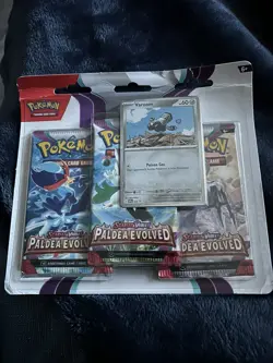 Pokemon TCG Paldea Evolved Triple Blister Varoom Promo New & Sealed - Image 1