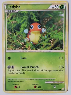 Ledyba 71/123 LP - Yuka Morii Clay Art - HeartGold SoulSilver Pokemon Card - Image 1
