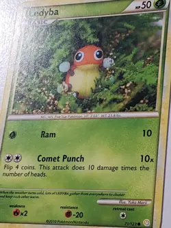 Ledyba 71/123 LP - Yuka Morii Clay Art - HeartGold SoulSilver Pokemon Card - Image 2