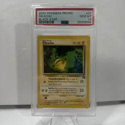 Pikachu #27 Promo 2000 Black Star English Pokemon Card WOTC PSA 10 Gem Mint - Image 3