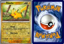 PIKACHU 025/165 C 151 POKEMON REVERSE HOLO NM/M - Image 3